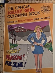 The Official Valley Girl Coloring Book (1982) Moon Zappa and Dad Frank Zappa