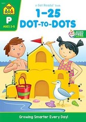1-25 Dot-to-Dots (A Get Ready Book, Ages 4-6) – Paperback By Joan Hoffman – GOOD