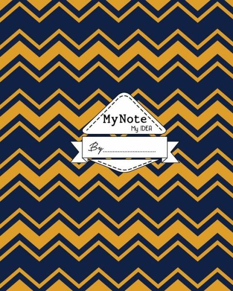 My Note My Idea: 8 X 10, 110 Pages: Boho Pattern Blue Yellow