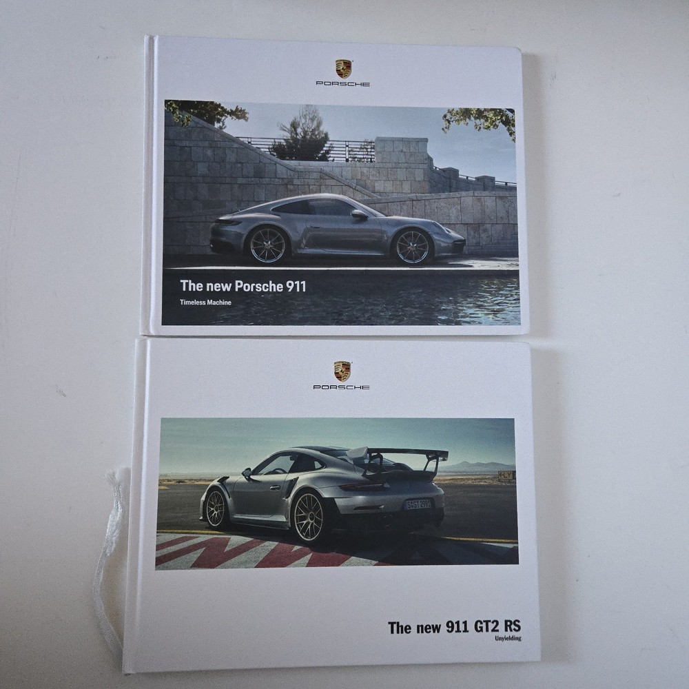 Porsche 911 GT2 RS 2017 Hardcover Showroom Brochure & 2019 Porsche 911 Catalog