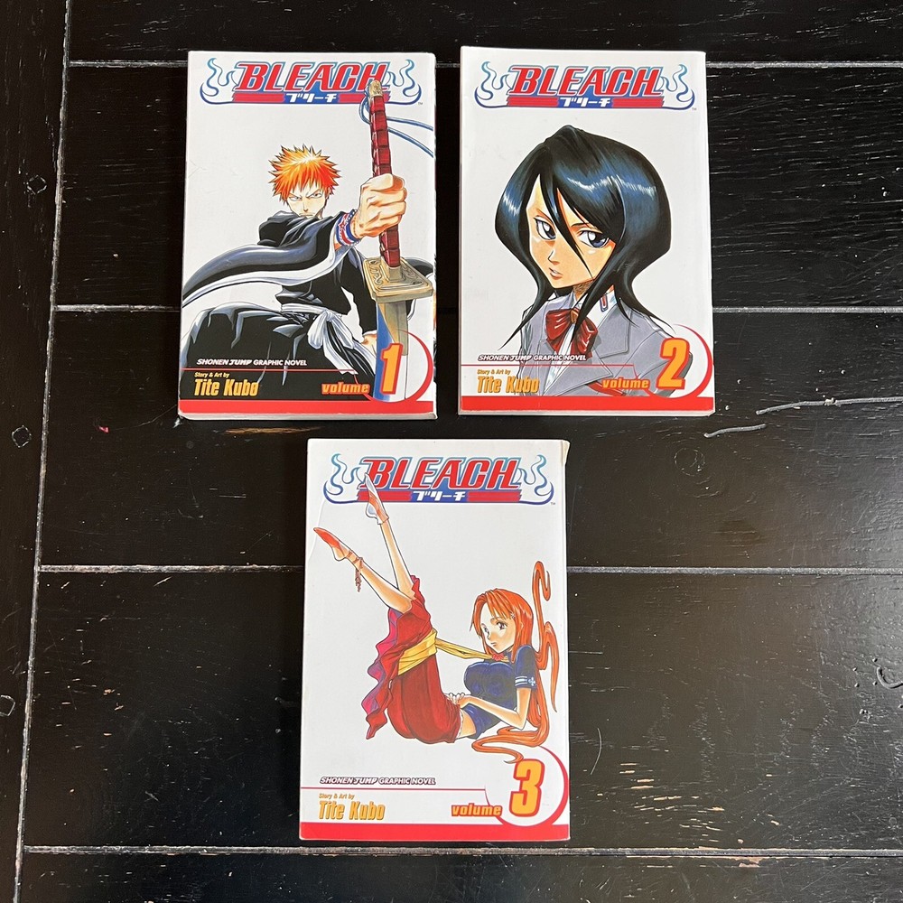 Bleach Volumes Vol # 1 2 3 Tite Kubo English Manga Graphic Novel Shonen Jump Lot