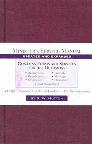 Minister’s Service Manual – Hardcover, by Hutton Samuel Ward – Very Good