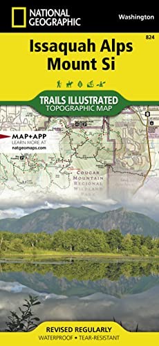 Issaquah Alps, Mount Si Map: Trails…, National Geogra