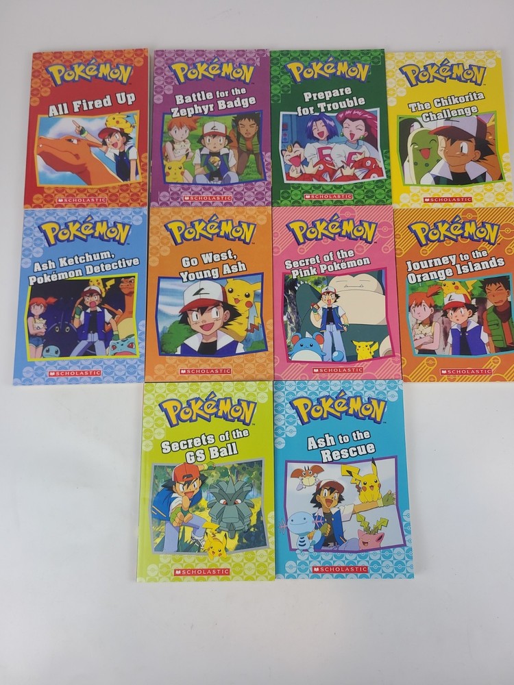 Pokemon Chapter Books Lot of 10 Scholastic Paperback Children’s Anime Pikachu