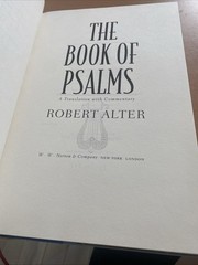 The Book of Psalms: A Translation – Hardcover, by Alter Robert – Very Good b