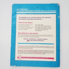 Parent Resource Guide Lee Canter’s Assertive Discipline Paperback Book Behavior