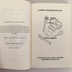 Carmen’s Worldwide Kitchen – English/Spanish Cookbook by Carmen Kolenda 342 p VG