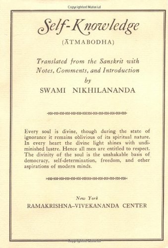 Self-Knowledge: Atmabodha