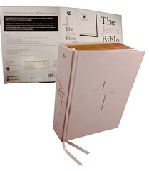 The Jesus Bible Pink with Gold In Box Louie Giglio Leather soft over board