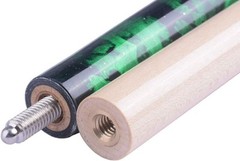 58″ Pool Cue/Pool Stick Ergonomic Design Hardwood Canadian Maple 20oz, Green