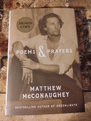 Poems & Prayers by Matthew McConaughey Signed HC 1st 2025 FAST SHIPPER last ones