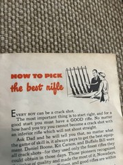 How To Be A Crack Shot 1950s Rifle Instruction Manual