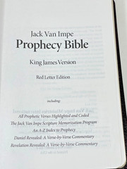 KJV Jack Van Impe Prophecy Bible Burgundy Leather Red Letter Limited Special Ed.