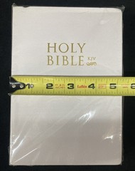 Holy Bible KJV Old & New Testament Red Letter Edition White Leatherette