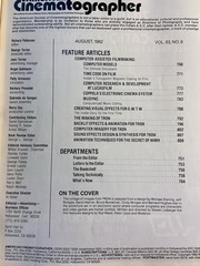 American Cinematographer Magazine 1982 August Tron Issue