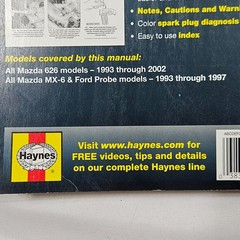 Haynes Repair Manual Mazda 626 & MX-6 Ford Probe 1993-2002 61042 Like New