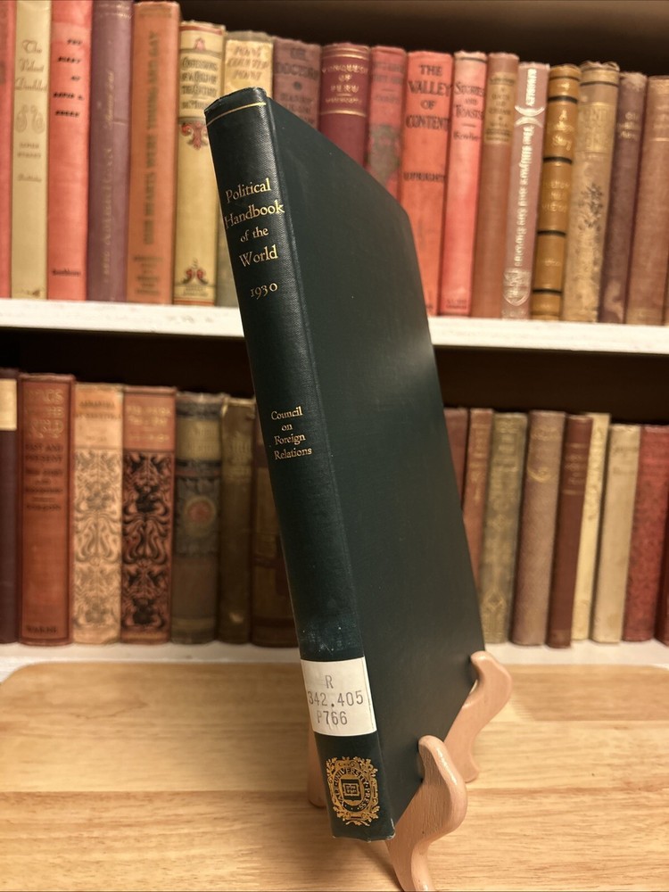 Political Handbook of the World 1930 HC Pre-WWII Yale University Press Rare