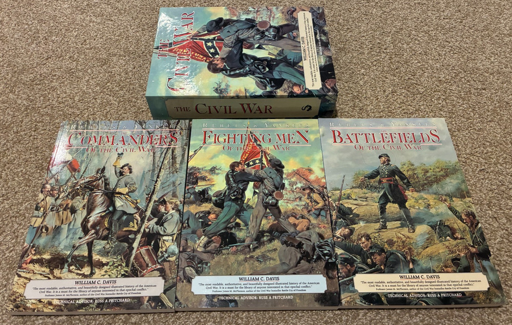 The Civil War – Complete 3-Book Boxed Set – William C. Davis – RARE – Commanders