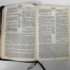 1945 Scofield Reference Bible KJV Oxford Hand Grained Morocco Leather USA Vtg
