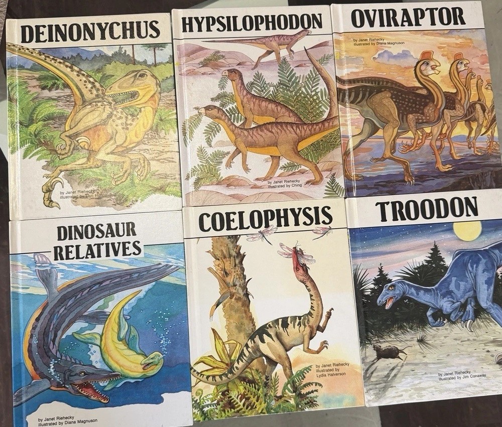 Lot of 7 Dinosaur Picture Books by Janet Riehecky Hardcover-Child’s World,Inc