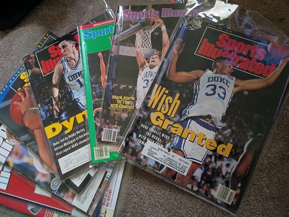 Lot of 8 Vintage DUKE BASKETBALL Sports Illustrated Magazines 1986-2006