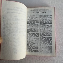 Vintage Pocket New Testament, KJV, Black Leather 4.25” x 2.75” 1968