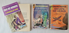 7 Edgar BURROUGHS BB Books, Paperback ~ Tarzan (#1, 2, 5 & 10), Venus & Mars