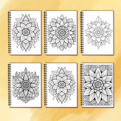 Spiral Coloring book -30 Sheets adult coloring book, 11.3 x 8.3 inches, 100g thi
