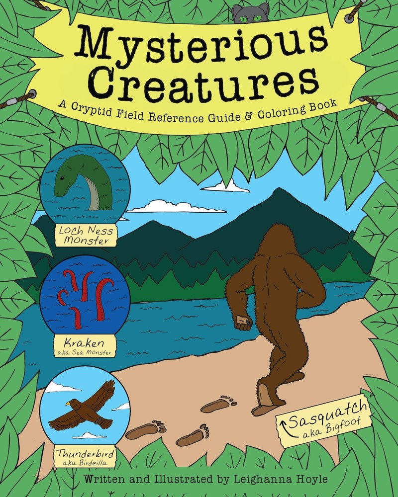 Mysterious Creatures: A Cryptid Coloring Book and Field Reference Guide includin