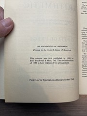 The Foundations of Arithmetic-Gottlob Frege-1960-paperback