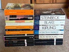 Mixed Lot 17 Penguin Paperback Books: STEINBECK JOYCE KEROUAC BLAKE VIRGIL +++
