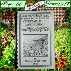 1917 Vegetable Gardening And Canning 60 Pages