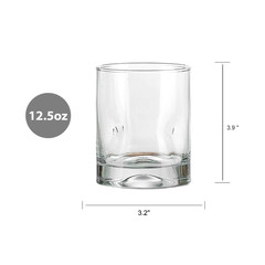 Glass Lyra Drinking Glasses, 12.5 Oz, 4 Pieces