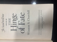 The Second World War: The Hinge of Fate by Winston S. Churchill 1950 HC Illus