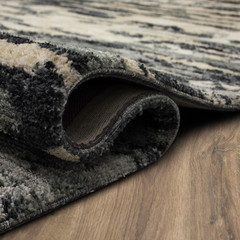 Scott Living Huron Modern Abstract Stripe Charcoal 8′ x 10′ Area Rug