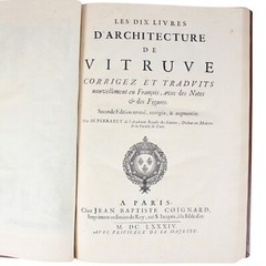 1684 Architecture VITRUVIUS Ten Books 2nd Ed Enlightenment Renaissance Engraving