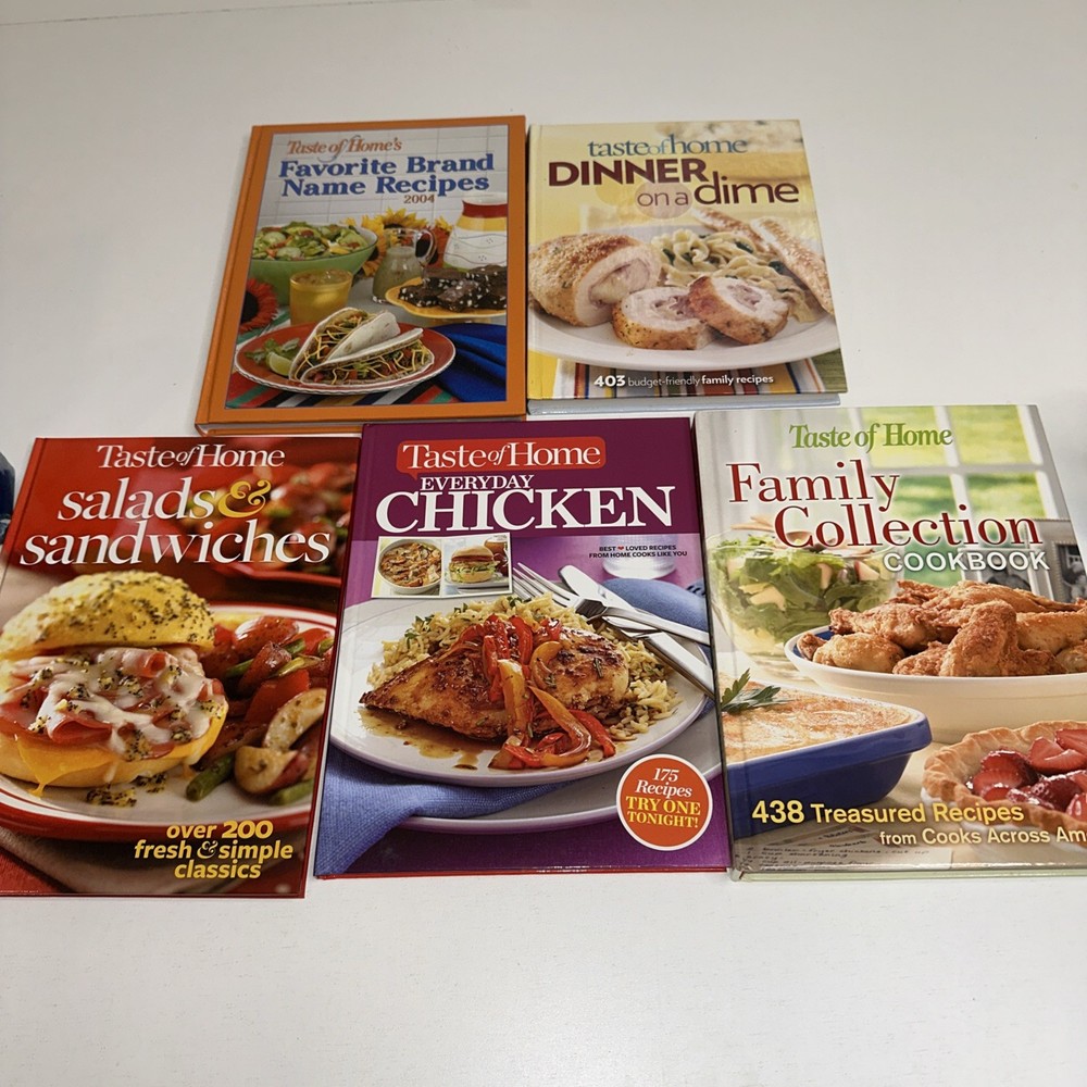 Taste of Home Cookbooks For Busy Moms Lot Of 5 – Tons of Recipes – Hardcover