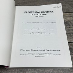 Electrical Control of Fluid Power Hedges 1987 3rd Ed Hydraulic Air Systems