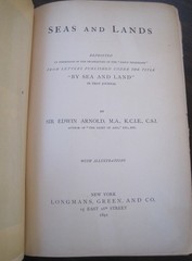 Antique 1891 1st Edition SEAS & LANDS by Sir Edwin Arnold BEAUTIFUL PHOTOS!