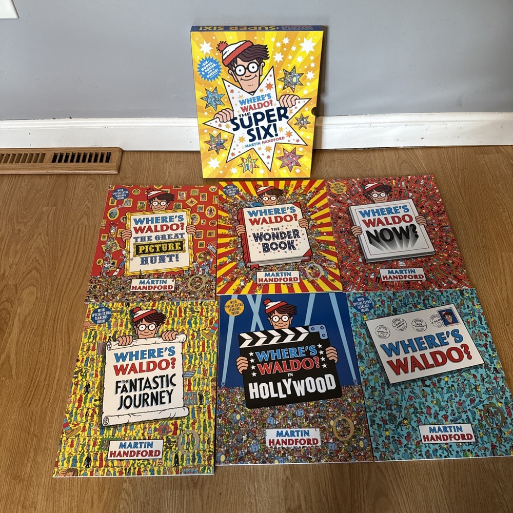Where’s Waldo Super Six Set 6 Books and Poster No Puzzle Picture Hunt