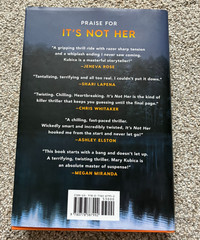 IT’S NOT HER by Mary Kubica Hardcover with Dust Jacket