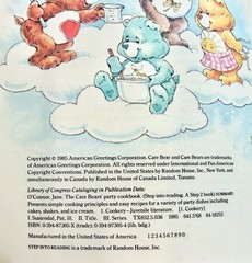 Vintage The Care Bears Party Cookbook By Jane O’Connor Random House Publications