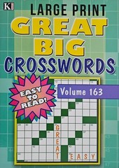 New 4 Large Print Great Big Crosswords Kappa Puzzle Books Vol#159-164 Fun Hobby