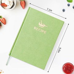TSFPapier Hardcover Recipe Book 7×9.6in B5 160 Pages Leather Cover DarkRed