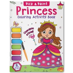 Pick and Paint Coloring Activity Book For Kids: Princess White