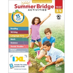 Summer Bridge Activities 3rd to 4th Grade Workbook, Activity Book With Math,…