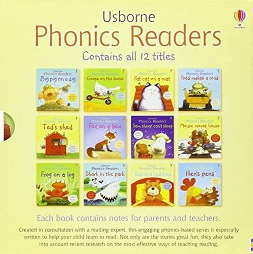 Usborne Phonics Readers 12 illustrated Books Box Set Collection – Read at Ho…