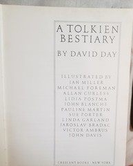 A Tolkien Bestiary by David Day HC 1979 Crescent Books 11X8.5X1″ Illus 2 lb 10 o