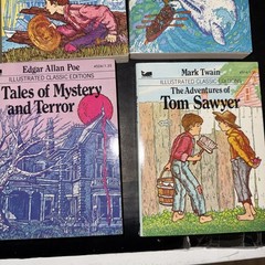 Vintage Set of 12 Illustrated Classic Editions Mini Paperbacks Books