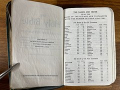 1960s Childs Holy Bible Book King James Vivid Color Illustrations Distressed
